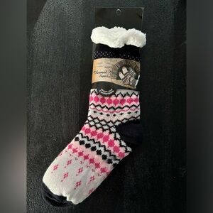 Mirabeau Sherpa Thermal Knit Slipper Socks
